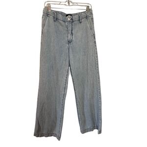 KUT From The Kloth Meg Wide Leg Jeans Light Wash Denim Size 4 Preppy Lightweight